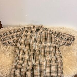 Eddie Bauer Plaid Short Sleeve Button-Up Shirt